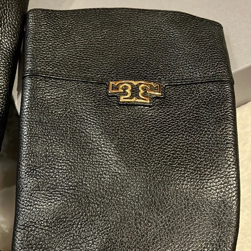 Tory Burch Black Leather Riding Boots, lightly worn